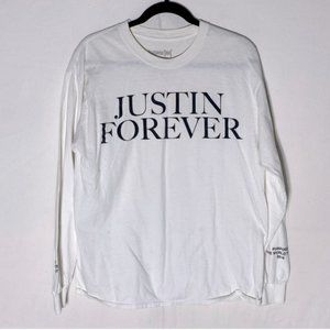 Purpose Tour Merch Justin Bieber Justin Forever Long Sleeve Crew Neck T Shirt